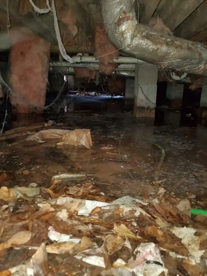 Crawl space flood assessment for Commercial Water Damage Restoration in Castle Pines