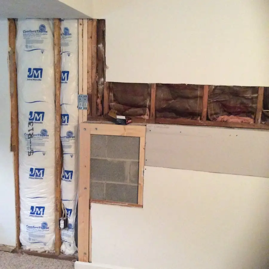 Wall insulation replacement during Contents Cleaning & Restoration in Castle Pines
